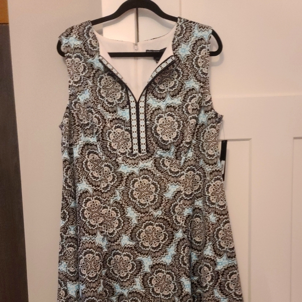 Sleeveless Print Plus Size Dress